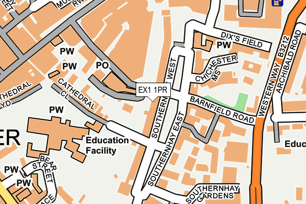 Map of CATHEDRAL PHYSIOTHERAPY LIMITED at local scale