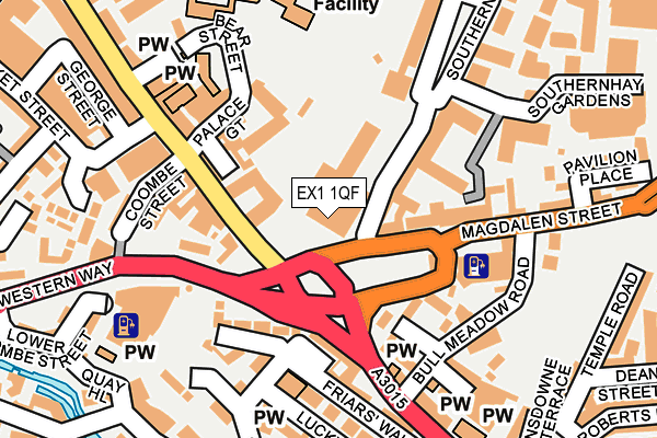 EX1 1QF map - OS OpenMap – Local (Ordnance Survey)