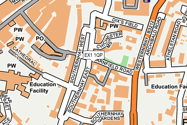 EX1 1QP map - OS OpenMap – Local (Ordnance Survey)