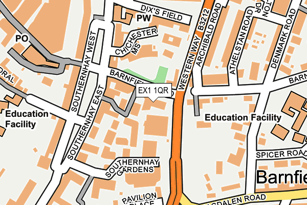 EX1 1QR map - OS OpenMap – Local (Ordnance Survey)