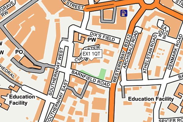 EX1 1QT map - OS OpenMap – Local (Ordnance Survey)