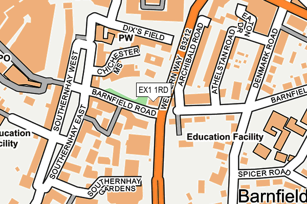 EX1 1RD map - OS OpenMap – Local (Ordnance Survey)