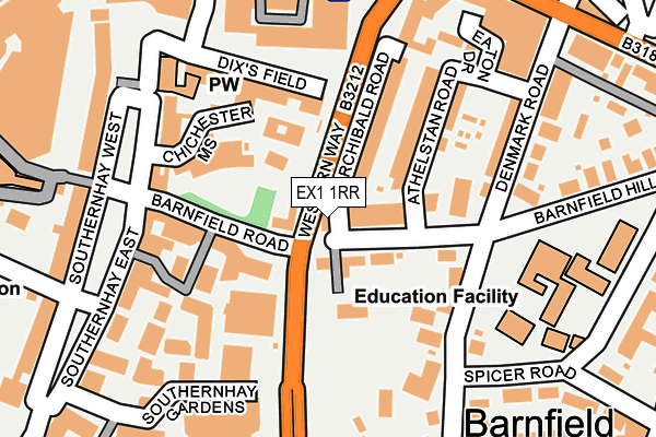 EX1 1RR map - OS OpenMap – Local (Ordnance Survey)