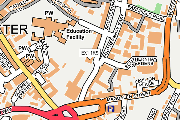 EX1 1RS map - OS OpenMap – Local (Ordnance Survey)