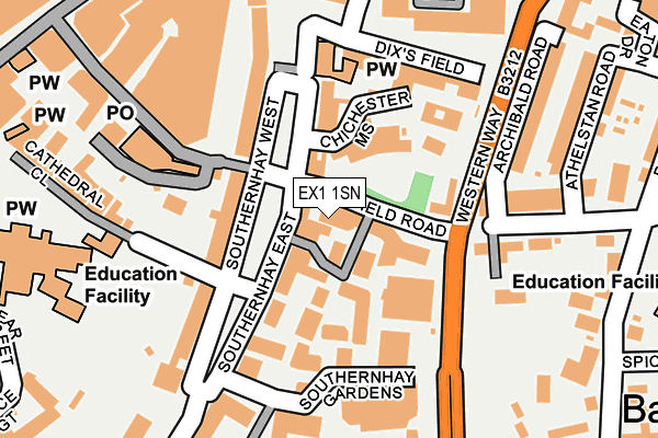 EX1 1SN map - OS OpenMap – Local (Ordnance Survey)