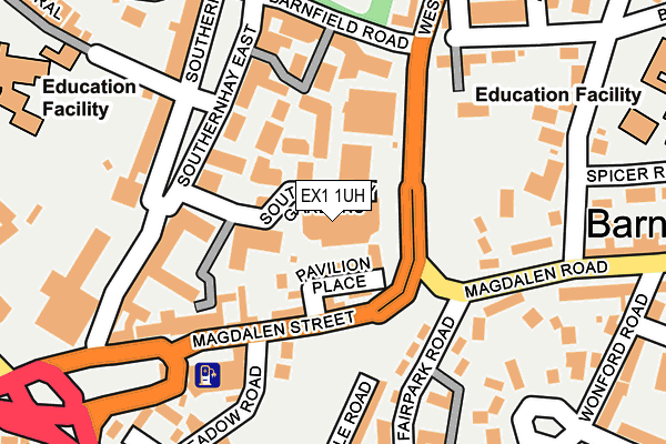 EX1 1UH map - OS OpenMap – Local (Ordnance Survey)