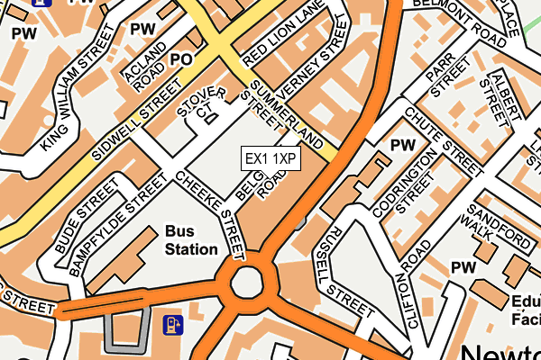 EX1 1XP map - OS OpenMap – Local (Ordnance Survey)