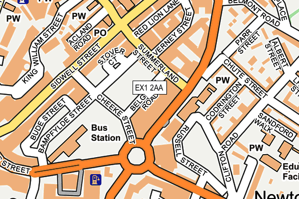 EX1 2AA map - OS OpenMap – Local (Ordnance Survey)