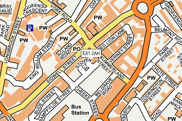 EX1 2AH map - OS OpenMap – Local (Ordnance Survey)