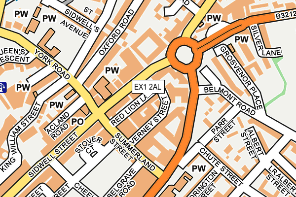 EX1 2AL map - OS OpenMap – Local (Ordnance Survey)