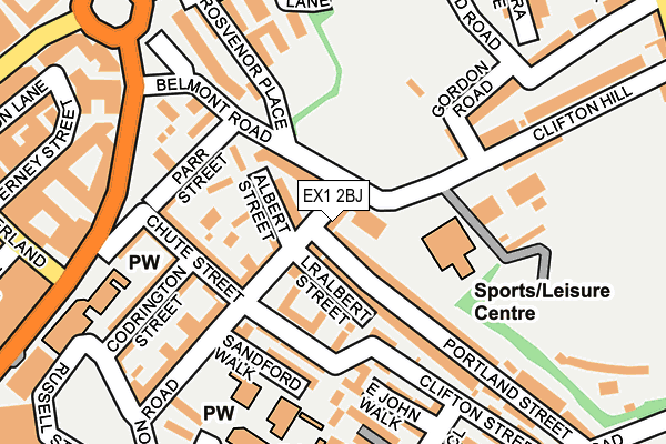 EX1 2BJ map - OS OpenMap – Local (Ordnance Survey)