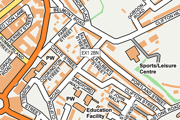 EX1 2BN map - OS OpenMap – Local (Ordnance Survey)
