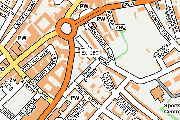 EX1 2BQ map - OS OpenMap – Local (Ordnance Survey)