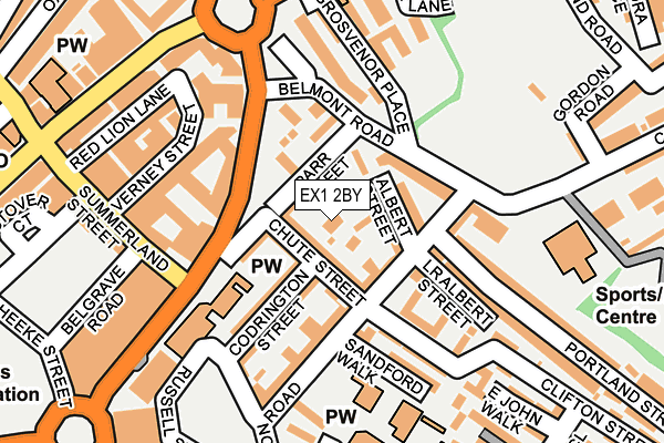 EX1 2BY map - OS OpenMap – Local (Ordnance Survey)