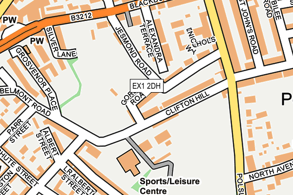 EX1 2DH map - OS OpenMap – Local (Ordnance Survey)