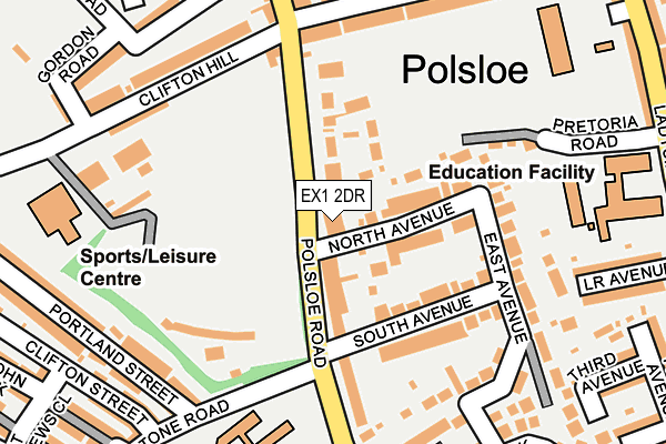 EX1 2DR map - OS OpenMap – Local (Ordnance Survey)