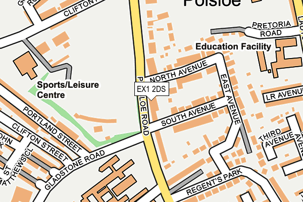 EX1 2DS map - OS OpenMap – Local (Ordnance Survey)