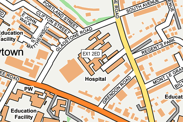 EX1 2ED map - OS OpenMap – Local (Ordnance Survey)