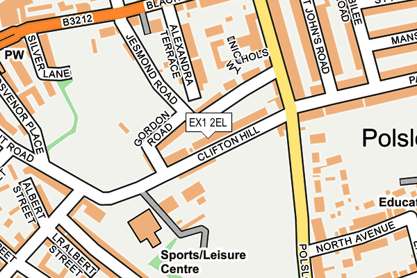 EX1 2EL map - OS OpenMap – Local (Ordnance Survey)