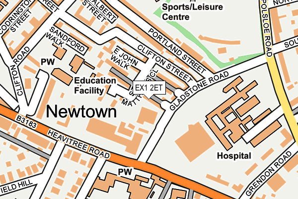 EX1 2ET map - OS OpenMap – Local (Ordnance Survey)