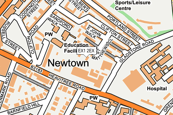 EX1 2EX map - OS OpenMap – Local (Ordnance Survey)