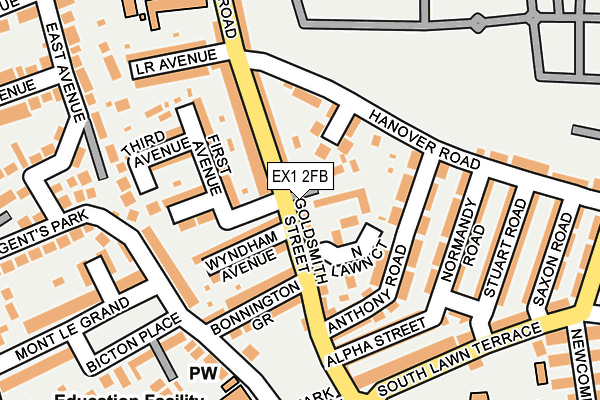 EX1 2FB map - OS OpenMap – Local (Ordnance Survey)