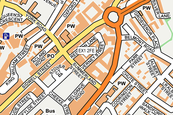 EX1 2FE map - OS OpenMap – Local (Ordnance Survey)