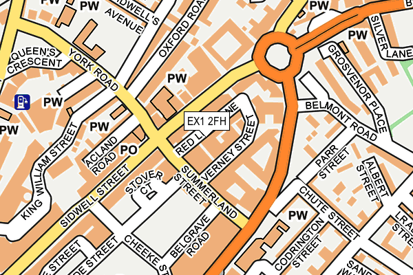 EX1 2FH map - OS OpenMap – Local (Ordnance Survey)