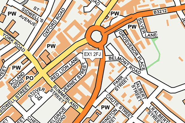 EX1 2FJ map - OS OpenMap – Local (Ordnance Survey)