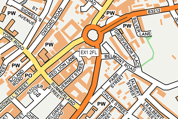 EX1 2FL map - OS OpenMap – Local (Ordnance Survey)