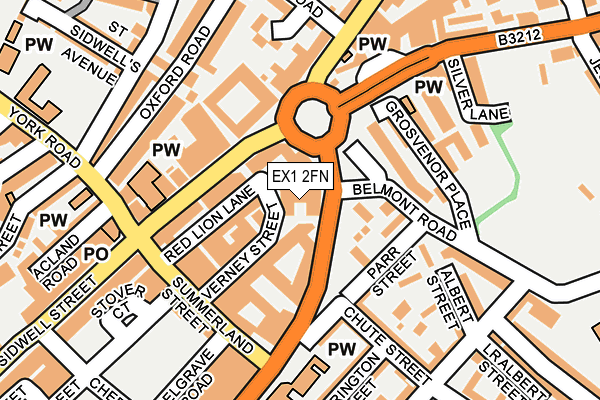 EX1 2FN map - OS OpenMap – Local (Ordnance Survey)