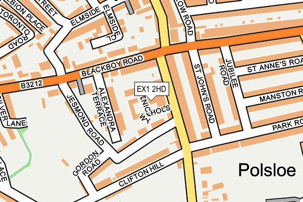 EX1 2HD map - OS OpenMap – Local (Ordnance Survey)