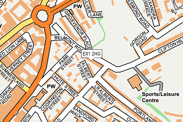 EX1 2HG map - OS OpenMap – Local (Ordnance Survey)