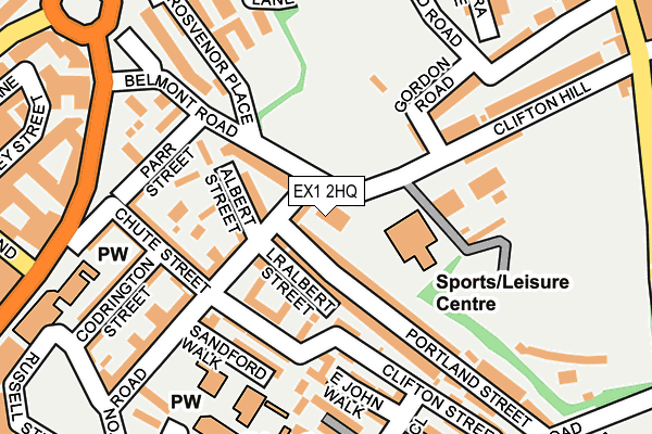 EX1 2HQ map - OS OpenMap – Local (Ordnance Survey)