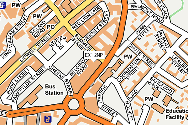 EX1 2NP map - OS OpenMap – Local (Ordnance Survey)