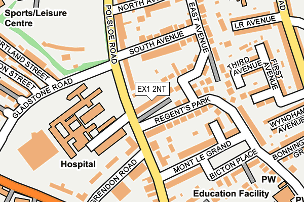 EX1 2NT map - OS OpenMap – Local (Ordnance Survey)