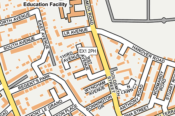 EX1 2PH map - OS OpenMap – Local (Ordnance Survey)