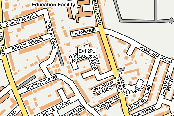 EX1 2PL map - OS OpenMap – Local (Ordnance Survey)