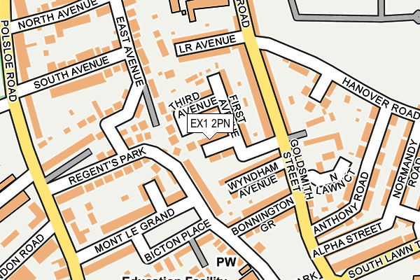 EX1 2PN map - OS OpenMap – Local (Ordnance Survey)