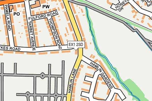 EX1 2SD map - OS OpenMap – Local (Ordnance Survey)