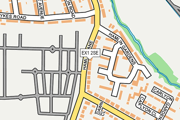 EX1 2SE map - OS OpenMap – Local (Ordnance Survey)