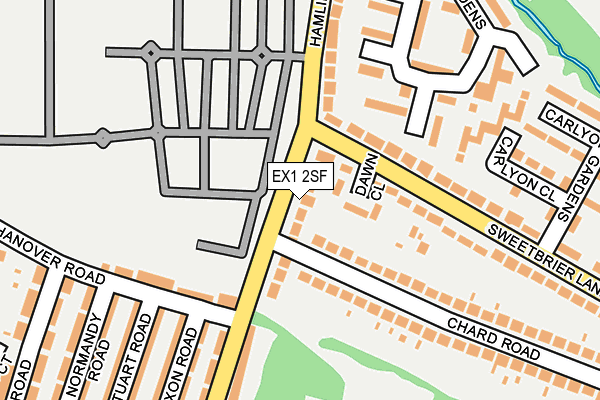 EX1 2SF map - OS OpenMap – Local (Ordnance Survey)