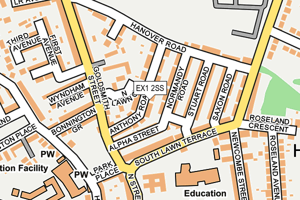 EX1 2SS map - OS OpenMap – Local (Ordnance Survey)