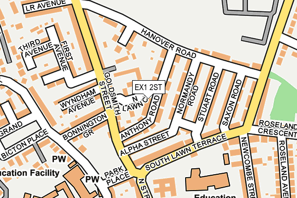 EX1 2ST map - OS OpenMap – Local (Ordnance Survey)