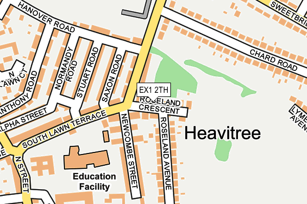 EX1 2TH map - OS OpenMap – Local (Ordnance Survey)