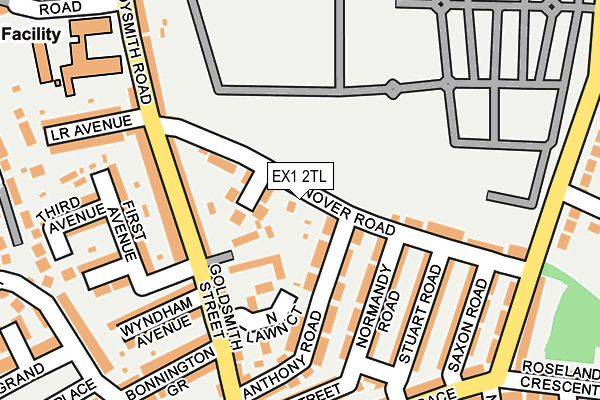 EX1 2TL map - OS OpenMap – Local (Ordnance Survey)