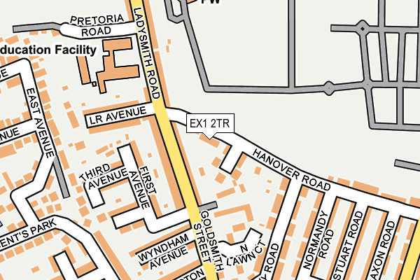 EX1 2TR map - OS OpenMap – Local (Ordnance Survey)