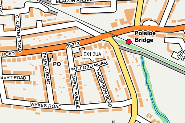 EX1 2UA map - OS OpenMap – Local (Ordnance Survey)