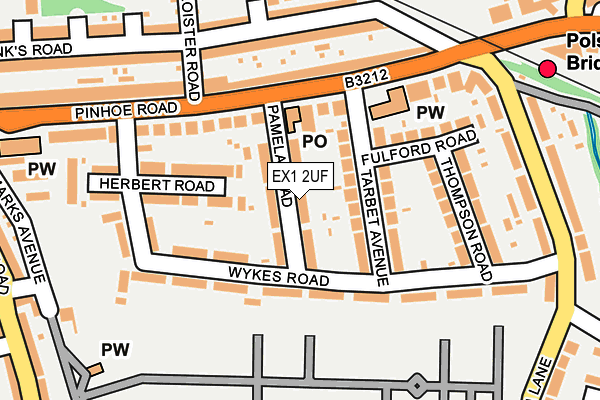 EX1 2UF map - OS OpenMap – Local (Ordnance Survey)