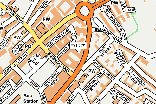 EX1 2ZS map - OS OpenMap – Local (Ordnance Survey)